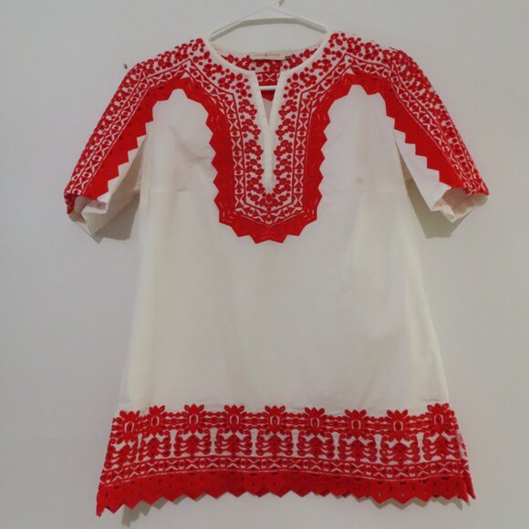 Tory Burch Embroidered 'Isla' Top Size 2 - Picture 3 of 9
